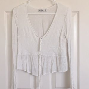 white hollister top